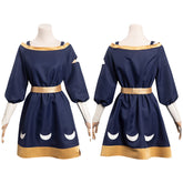 The Owl House Amity blaues Kleid Cosplay Kostüm Halloween Karneval Outfits